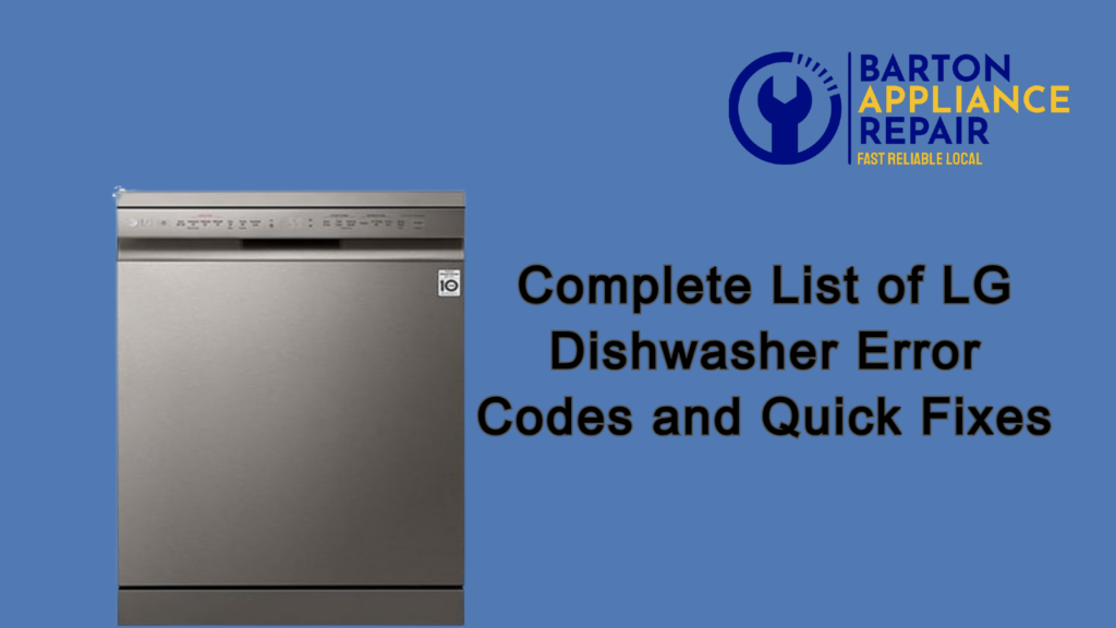 LG Dishwasher Error Codes