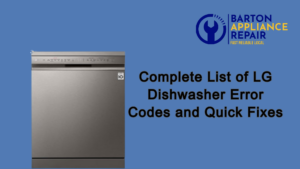 LG Dishwasher Error Codes