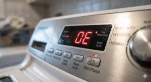 LG washing machine error code shown on the display panel